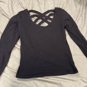 Black racer back top